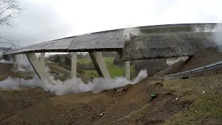 Sprengung Talbrücke Eisern in Siegen am 26.03.2023