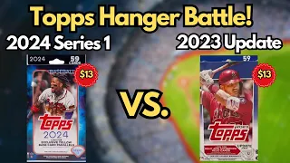 Topps Baseball Hanger Battle! 2024 Series One vs.2023 Update! Relic and Numbered Hits! Best Value?!