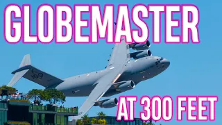 Globemaster low level flypast at 300 feet | Riverfire Rehearsal 2021
