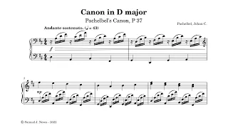 Pachelbel - Canon in D major, Pachelbel's canon, P 37 | Samuel J. Neves