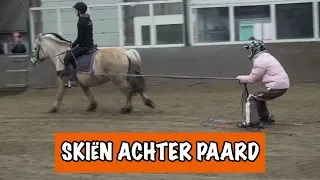 BRITT SKIET ACHTER EEN PAARD⛷ | PaardenpraatTV