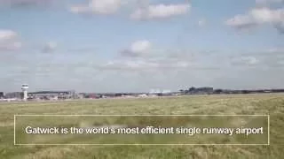 Time lapse of London Gatwick, the world's most efficient single runway airport