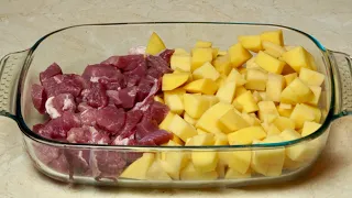 POTATO with MEAT in the oven - Simple Lunch or Dinner for the whole family.