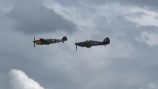 RAF Cosford Airshow 2019: Hispano Buchon and Hawker Hurricane