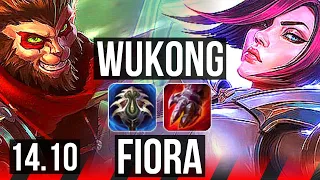 WUKONG vs FIORA (TOP) | 12/1/3, Godlike | KR Diamond | 14.10
