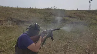 Dirty stinky full auto PPSH-41 mag dump in a weed field