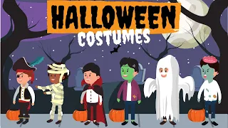 Halloween Costumes | Halloween Flashcards | Learn Halloween Vocabulary (Educational Video for Kids)