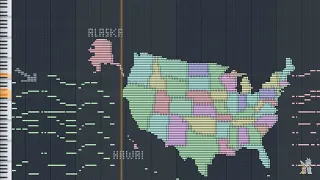 What United States of America Sounds Like - MIDI Art