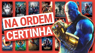 Qual a ordem cronológica dos filmes Marvel?