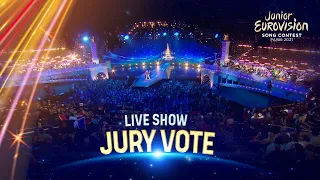 The results from the Jury Vote - Junior Eurovision 2021