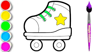 Roller Skate Drawing, Painting, and Coloring for Kids & Toddlers | Magic Colors