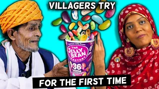 Villagers Try The Jelly Bean Factory For First Time ! Tribal People Try Jelly Bean For First Time