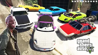 GTA 5 - Stealing Fast And Furious 'Roman Pearce' Cars with Franklin! (Real Life Cars #22)