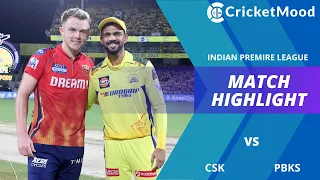 IPL 49th Full Match Highlights - Chennai Super Kings VS Punjab Kings - PBKS VS CSK - IPL 2024