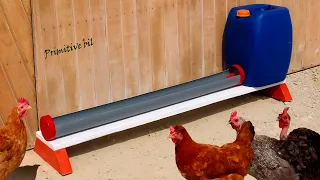 Como hacer bebedero de 30 litros fácil de llenar el agua para gallinas y pollos