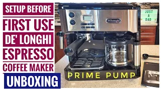 SETUP De Longhi BCO430BM All In One Combination Coffee Maker & Espresso Machine PRIME PUMP