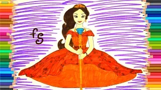 Елена из Авалора раскраска принцесса Диснея Elena from Avalor Coloring Princess Disney Беларусь