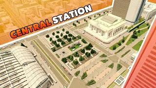 Starting Downtown with a Big Central Station | No Mods | Cities: Skylines