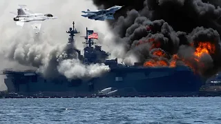 3 US Ships Carrying 30,000 Cluster Bombs to Ukraine Blow Up by 3 Russian Mi 31 Planes