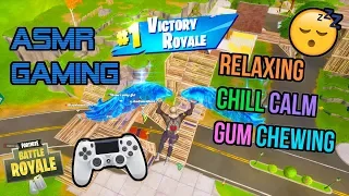 ASMR Gaming 😴 Fortnite Relaxing Chill Calm Gum Chewing 🎧🎮 Controller Sounds + Whispering 💤
