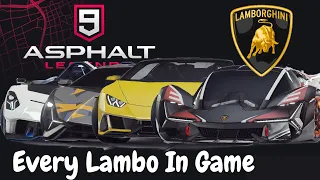 Asphalt 9: Full Lamborghini Showcase (Every Car in-game)
