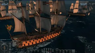 Naval Action-PvP- Large Battle Swedish/US v Prussian/Pirate