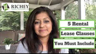 Landlord Tenant Lease Agreement Essentials - 5 KEY LEASE CLAUSES You must Include!