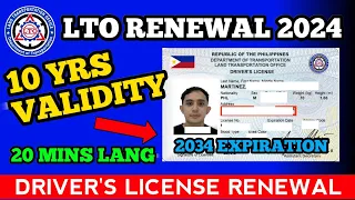 How to get 10 YEARS VALIDITY of Driver's License - LTO Renewal 2024