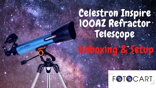 Celestron Inspire 100AZ Refractor Telescope with Phone Adaptor #setup #review #hindi #result #unbox