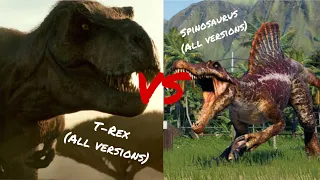 T-Rex (All versions) Vs Spinosaurus (All versions) #edit #vs #debate #dinosaurs #shorts