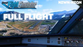 The Most CHALLENGING Flight in NEW ZEALAND! | Wellington - Queenstown | Microsoft Flight Simulator