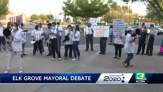 Elk Grove mayoral debate interrupted by demonstrations