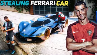 Stealing Sliver Ferrari Car From Cristiano Ronaldo in Gta 5