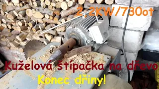 Rotační kuželová štípačka na dřevo - domácí výroba