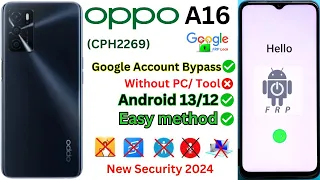 Oppo A16 (CPH2269) FRP Bypass [Without PC] Android 12/13 Google Account ✅ Gmail Lock Trick 2024!