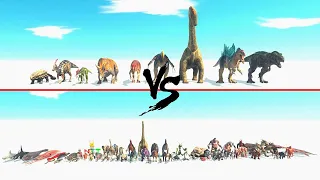FAKE Dinosaurs Vs All Units ARBS - Animal Revolt Battle Simulator