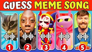 Guess The Meme SONG 🎤🎶 The Amazing Digital Circus, Mr. Beast, Tenge Tenge, Chipi Chipi Chapa Chapa 🎉
