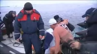 Первый заплыв на Северном полюсе, Льюис Пью. First Swim Across the North Pole