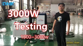 3000w Laser cleaning machine testing  1500~3000w