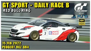 GRAN TURISMO SPORT / DAILY RACE B / PS5 / 15 FEB 2022 - PEUGEOT RCZ GR4 (4K UHD 60 FPS)