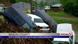 Surveying the flood damage in Maysville