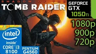 Shadow of the Tomb Raider - GTX 1050 ti - i3 8100 - G4560 - 1080p - 900p - 720p - Benchmark PC