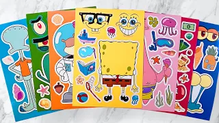 [ToyASMR] Satisfying with Sticker Book Spongebob Squarepants, Patrick, Squidward ✨ #spongebob #asmr