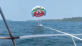 Varsha, Aarohi Parasailing in Goa Oct 2022