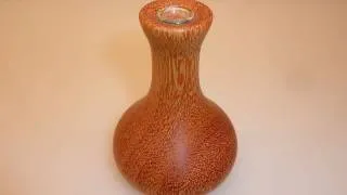 Wood Turning Project Bud Vase from reclaimed wood