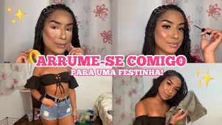 ARRUME-SE COMIGO PARA UMA FESTA - CABELO, MAKE E LOOK 🖤✨ | Ninninha Souza