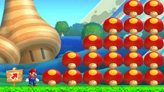 Can Mario Collect 999 Giga Mushrooms in New Super Mario Bros. U?