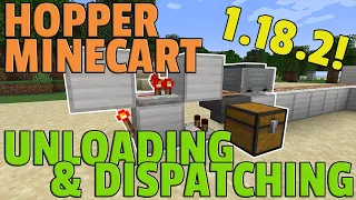 WORKS IN 1.18.2! | How to Build HOPPER MINECART UNLOADING & DISPATCHING System | Java Tutorial