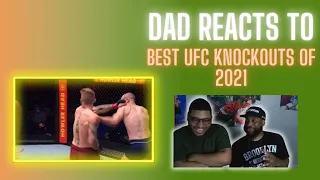 Dad Reacts to UFC 2021 Knockouts