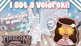 I GOT A VEIDREKI! *RAREST DRAGON IN GAME!* (Dragon Adventures,Roblox!)